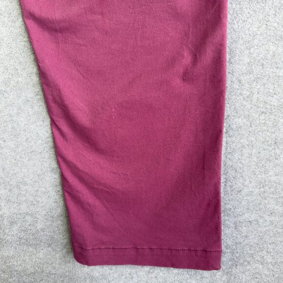 Stoic Women’s Size 6 High‑Rise Burgundy Utility Pants 98% Cotton Stretch Pockets - Picture 7 of 14